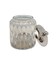 Glacier Vanity Glass Jar | Stylish Storage for Cotton Swabs, Sponges & Bath Salts | Decorative Canister with Lustre Finish